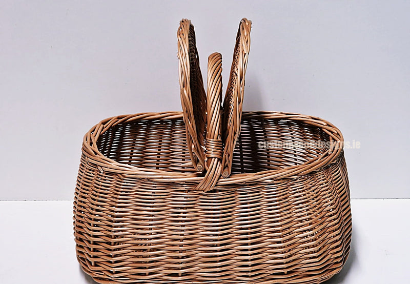 Load image into Gallery viewer, 10 x Oval Picnic Basket - 33hx43x28cm Custom Wood Designs __label: Multibuy default-title-10-x-oval-picnic-basket-33hx43x28cm-53612566413655
