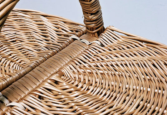 10 x Oval Picnic Basket - 33hx43x28cm Custom Wood Designs __label: Multibuy default-title-10-x-oval-picnic-basket-33hx43x28cm-53612569362775