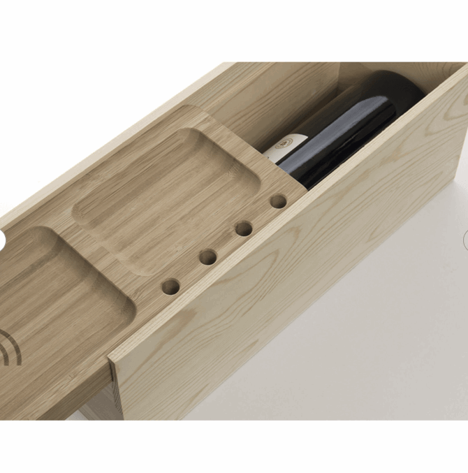 Load image into Gallery viewer, 2 in 1 Charging Dock Bottle box Custom Wood Designs default-title-2-in-1-charging-dock-bottle-box-53612260753751
