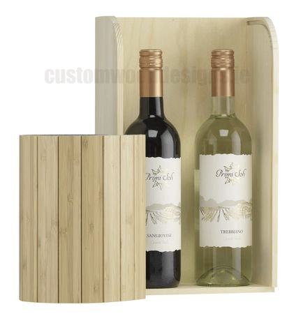 Load image into Gallery viewer, 2 in 1 Roller wine gift box and a flexible sofa tray/storage box Custom Wood Designs default-title-2-in-1-roller-wine-gift-box-and-a-flexible-sofa-tray-storage-box-53612240961879
