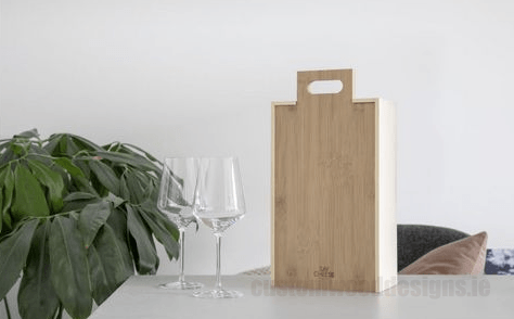Load image into Gallery viewer, 2 in 1 Wooden Wine gift box and cheese board Custom Wood Designs default-title-2-in-1-wooden-wine-gift-box-and-cheese-board-53612236898647

