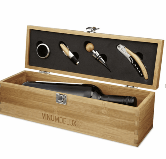 Bamboo Wine Box & Opener set Custom Wood Designs default-title-bamboo-wine-box-opener-set-53612267438423