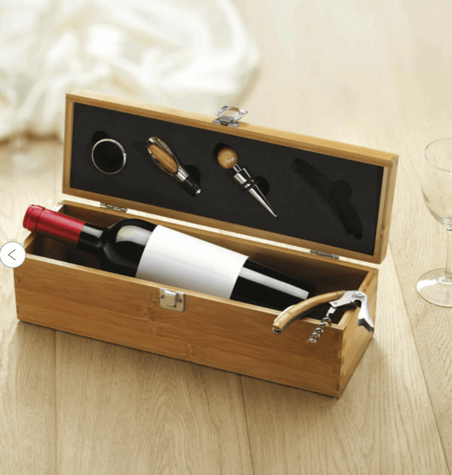 Load image into Gallery viewer, Bamboo Wine Box &amp; Opener set Custom Wood Designs default-title-bamboo-wine-box-opener-set-53612274024791
