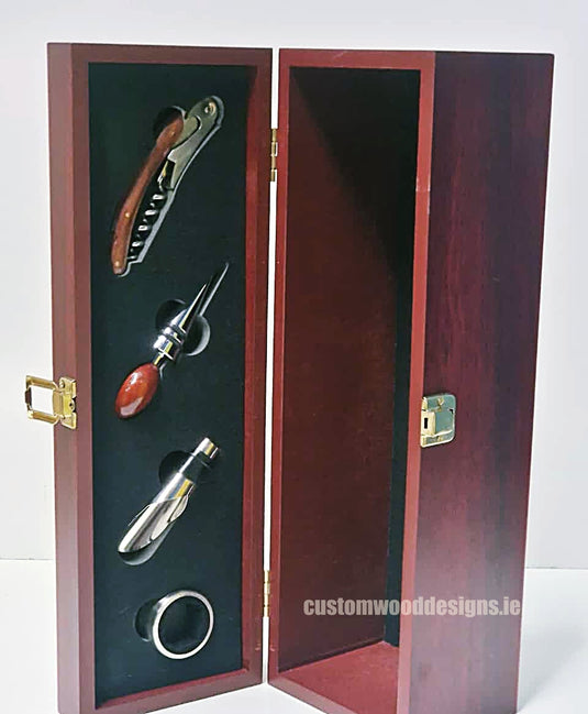Bamboo Wine Box & Opener set - Rosewood Custom Wood Designs default-title-bamboo-wine-box-opener-set-rosewood-52627848397143