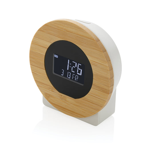Bamboo wooden LCD desk clock pack of 25 Custom Wood Designs __label: Multibuy default-title-bamboo-wooden-lcd-desk-clock-pack-of-25-53613187039575