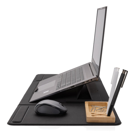 Foldable desk organiser with laptop stand pack of 10 Custom Wood Designs default-title-foldable-desk-organiser-with-laptop-stand-pack-of-10-53613417693527