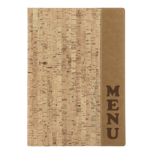 Leather style cork menu holder 4xA4 pack of 10 Custom Wood Designs __label: Multibuy default-title-leather-style-cork-menu-holder-4xa4-pack-of-10-53613301956951