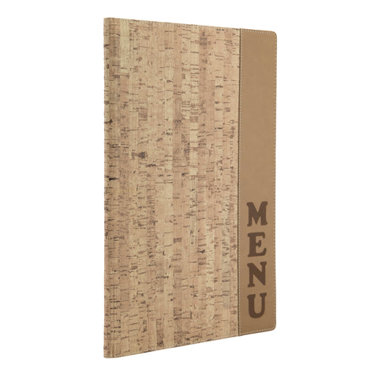 Leather style cork menu holder 4xA4 pack of 10 Custom Wood Designs __label: Multibuy default-title-leather-style-cork-menu-holder-4xa4-pack-of-10-53613304611159