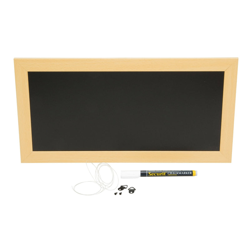 Load image into Gallery viewer, Medium Teak Chalkboard 40x20x1cm - Pack of 6. Custom Wood Designs __label: Multibuy default-title-medium-teak-chalkboard-40x20x1cm-pack-of-6-53612429017431

