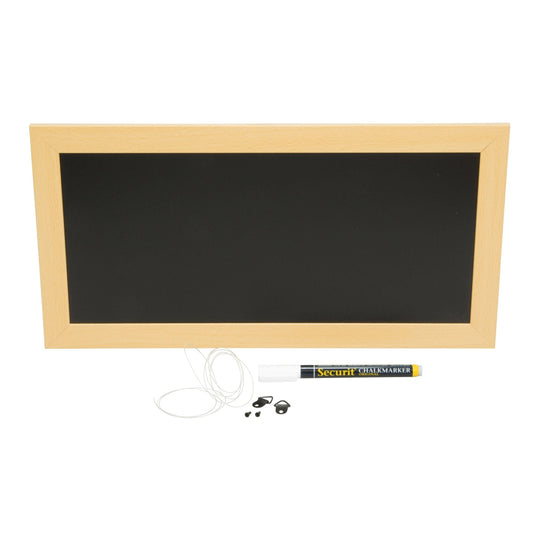 Medium Teak Chalkboard 40x20x1cm - Pack of 6. Custom Wood Designs __label: Multibuy default-title-medium-teak-chalkboard-40x20x1cm-pack-of-6-53612429017431