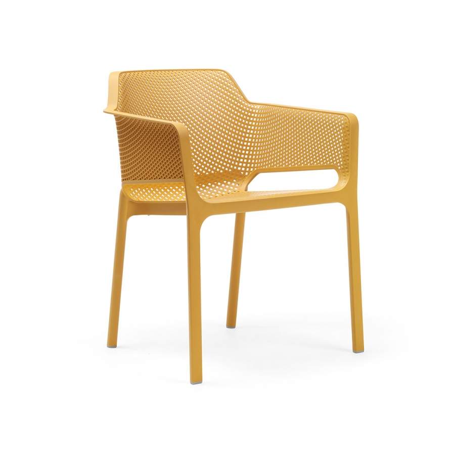 Nardi Net outdoor chair with a woven design, lightweight frame, and modern style perfect for patio or garden seating.