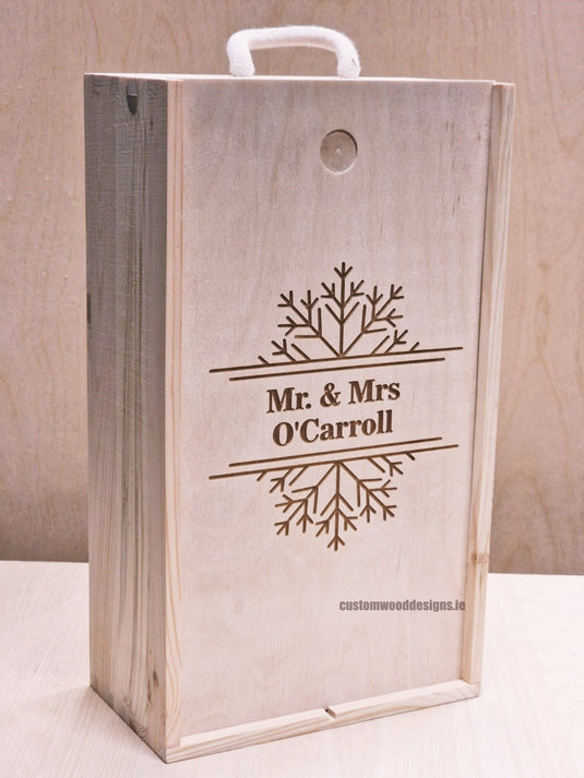 Personalized Christmas Wine Box 🎄🎄 Custom Wood Designs default-title-personalized-christmas-wine-box-53612328780119