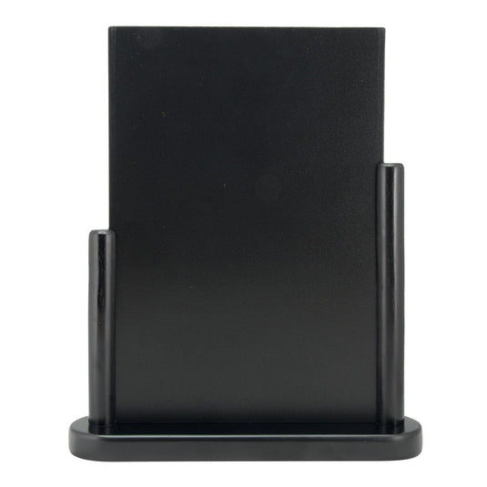 Securit Table Chalkboard Set - Elegant A4 Black (Pack of 6) - Boards + 3 Extra Inserts + White Markers