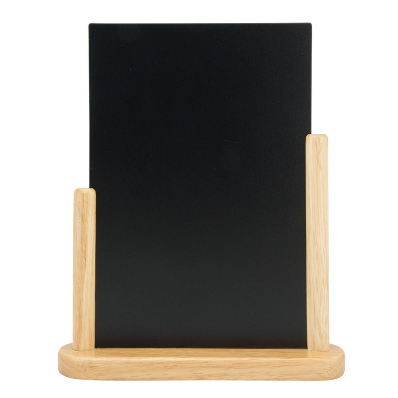 Load image into Gallery viewer, Securit Table Chalkboard Set - Elegant A4 Beech (Pack of 6) - Boards + 3 Extra Inserts + White Markers
