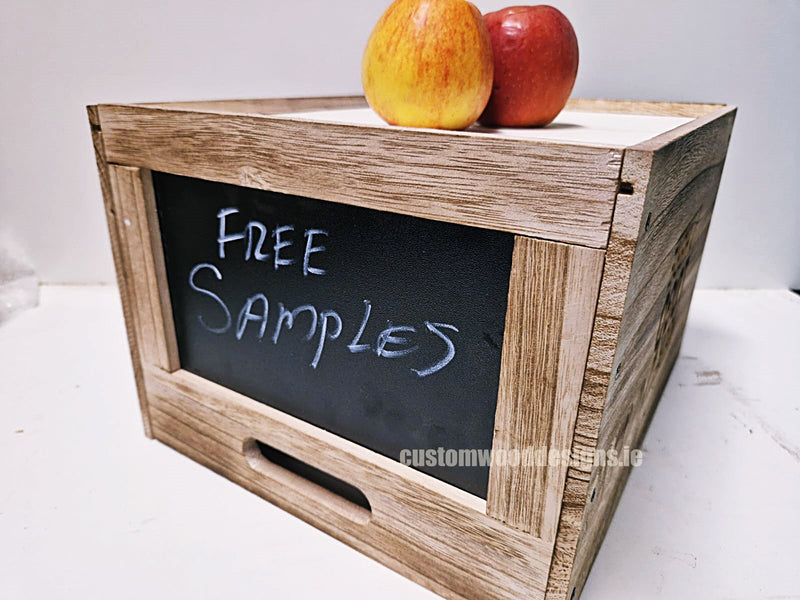 Load image into Gallery viewer, Wooden crate with chalkboard pack of 10 Securit __label: Multibuy default-title-wooden-crate-with-chalkboard-pack-of-10-52248508105047
