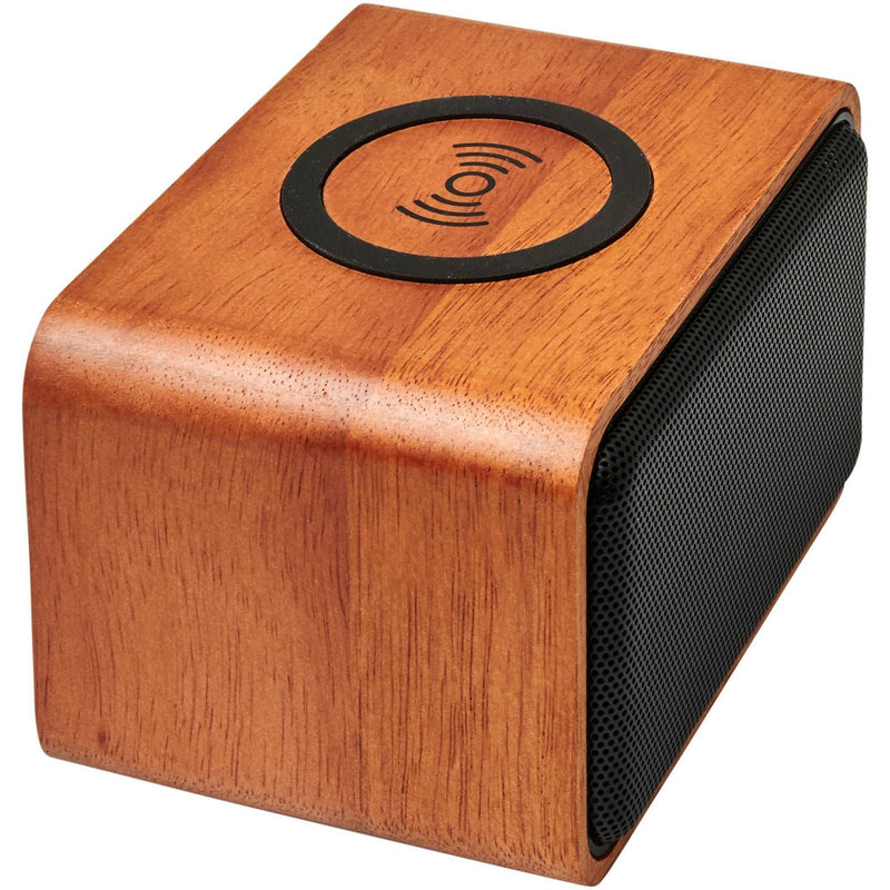 Load image into Gallery viewer, Wooden speaker with wireless charging pad pack of 10 Custom Wood Designs default-title-wooden-speaker-with-wireless-charging-pad-pack-of-10-53612297027927
