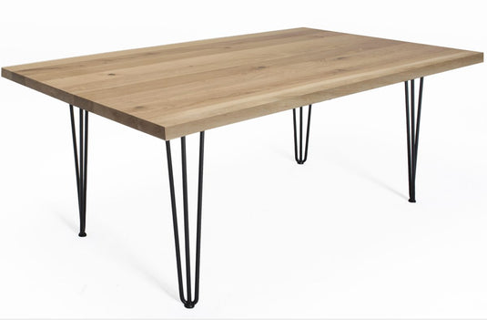 Classic Pin solid oak dining table Ireland – custom made by Custom Wood Designs