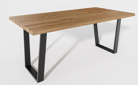 Classic Trapeze solid oak dining table Ireland – custom made by Custom Wood Designs