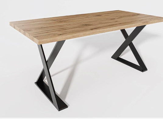 Classic X solid oak dining table Ireland – custom made by Custom Wood Designs
