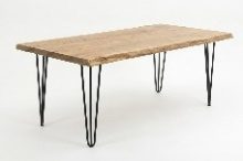 Nature Pin solid oak live edge dining table Ireland – custom made by Custom Wood Designs