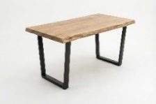 Nature Trapeze solid oak live edge dining table Ireland – custom made by Custom Wood Designs