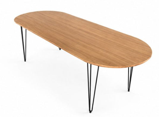 Oval solid oak dining table Ireland – custom made by Custom Wood Designs