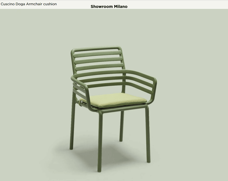 Load image into Gallery viewer, Doga Armchair Cushion by Nardi - Custom Wood DesignsNardi Doga armchair cushion with beige fabric and plush padding, designed for outdoor Nardi furniture.Nardi Cushion Doga24575202166711Avocado Sunbrella
