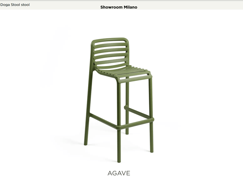Load image into Gallery viewer, Doga High Stool 75cm - Custom Wood DesignsNardi Doga high outdoor stool in agave color with 75cm height, suitable for patio or restaurant seating.Nardi Outdoor High Stool24575201511383Agave
