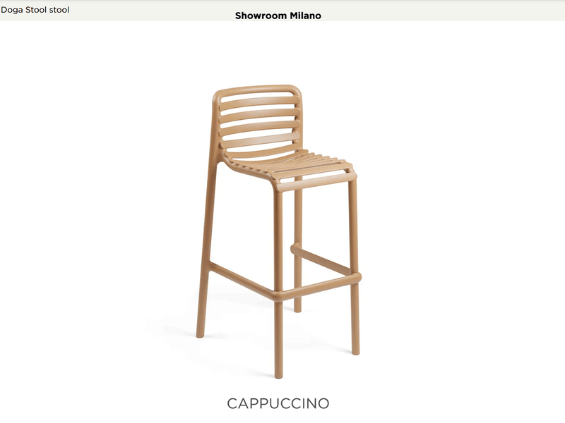 Load image into Gallery viewer, Doga High Stool 75cm - Custom Wood DesignsNardi Doga high outdoor stool in cappuccino finish, 75cm height, suitable for patio and restaurant outdoor seating.Nardi Outdoor High Stool24575201213079Cappuccino
