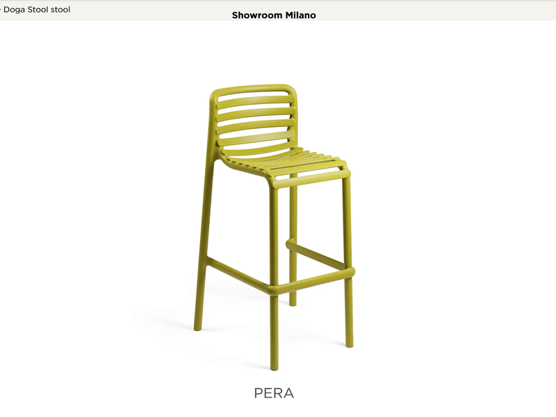 Load image into Gallery viewer, Doga High Stool 75cm - Custom Wood DesignsNardi Doga high outdoor stool, 75cm height, made of durable material, suitable for patio or restaurant seating, in a natural finish.Nardi Outdoor High Stool24575200914775Perla
