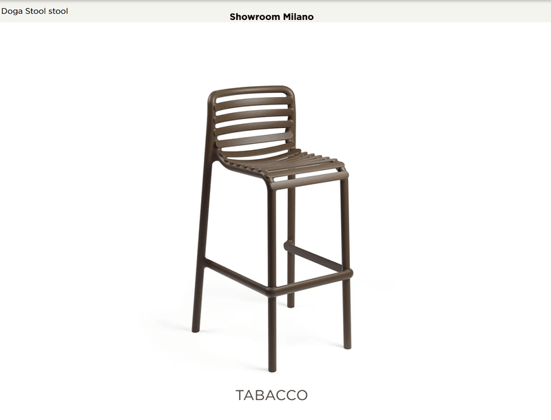Load image into Gallery viewer, Doga High Stool 75cm - Custom Wood DesignsNardi Doga high outdoor stool in tobacco color, 75cm height, suitable for patio or restaurant outdoor seating.Nardi Outdoor High Stool24575200882007Tabacco
