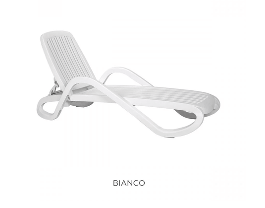 Eden Sun Lounger Stackable Outdoor Recliner with Armrests & Wheels - Custom Wood DesignsNardi Eden stackable outdoor sun lounger with armrests and wheels, ideal for poolside with a sleek, modern design.Sunlounger24575214057847Bianco