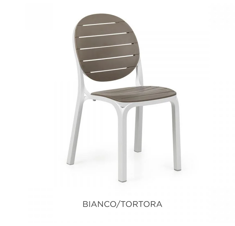 Load image into Gallery viewer, Nardi Erica outdoor chair with a sleek, modern design featuring a curved seat and backrest, ideal for garden or patio use.
