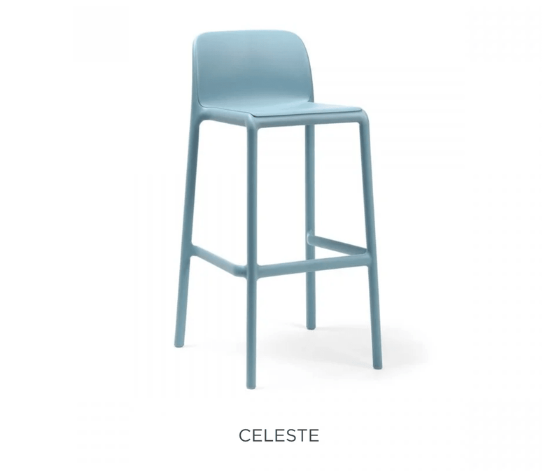 Load image into Gallery viewer, Faro Bar Stool by Nardi - Custom Wood DesignsStackable Faro Bar Stool by Nardi featuring a sleek design, perfect for outdoor patio and bar areas.Nardi High Stool Stackable24575204444567Celeste
