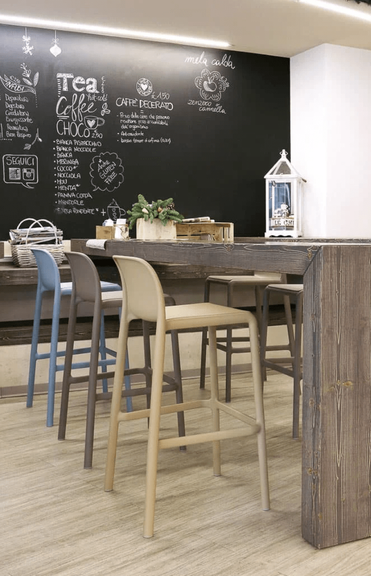 Load image into Gallery viewer, Faro Bar Stool by Nardi - Custom Wood DesignsNardi Faro high stackable bar stool with a sleek design, suitable for outdoor patio seating, featuring a sturdy frame and comfortable seat.Nardi High Stool Stackable24575204444567Celeste
