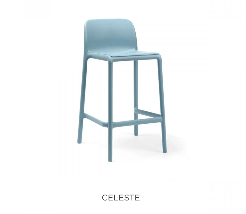 Load image into Gallery viewer, Faro Mini Counter Stool by Nardi - Custom Wood DesignsNardi Faro Mini Counter Stool in vibrant color, featuring a sleek high bar design with a modern, minimalist style.Nardi Bar Stool High24575203996855Celeste

