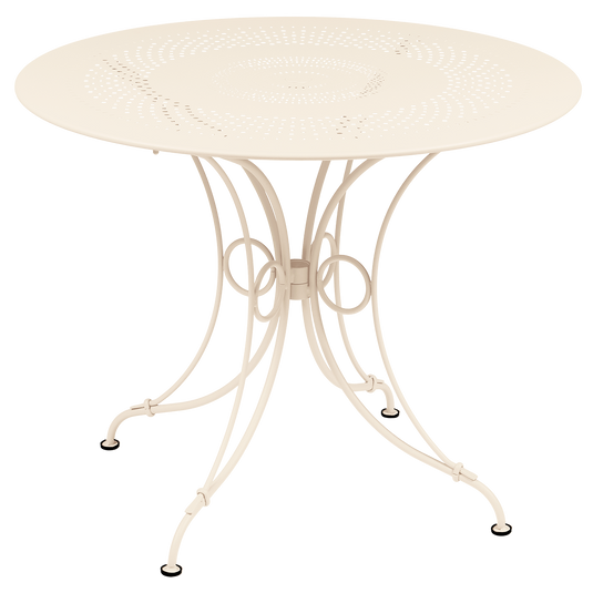 Fermob 1900 Table Ø 96 in Latte Beige