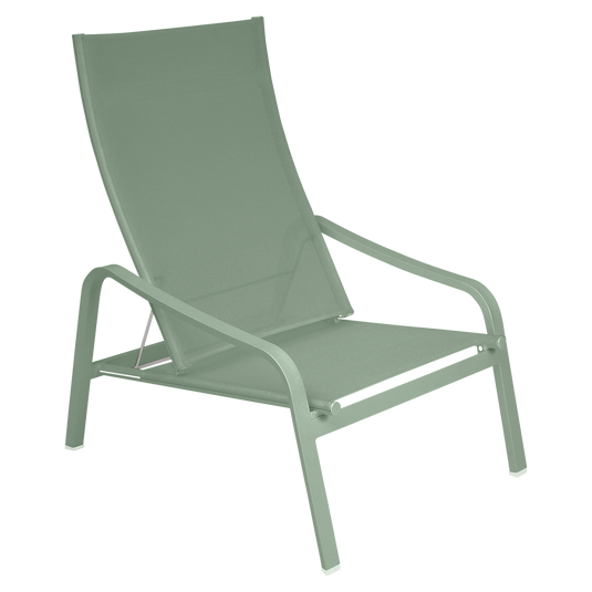 Fermob Alizé Low Armchair in Cactus – outdoor lounge armchair in aluminium