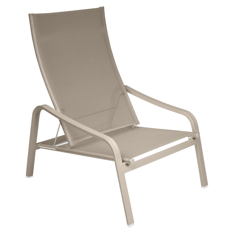 Load image into Gallery viewer, Fermob Alizé Low Armchair in Nutmeg – outdoor lounge armchair in aluminium
