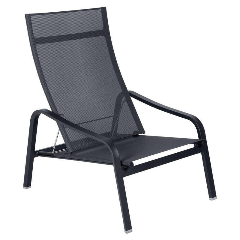 Load image into Gallery viewer, Fermob Alizé Low Armchair in Stereo Anthracite – outdoor lounge armchair in aluminium
