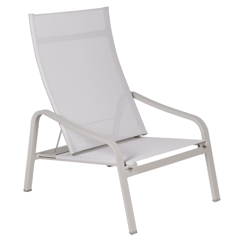 Load image into Gallery viewer, Fermob Alizé Low Armchair in Stereo Clay Grey – outdoor lounge armchair in aluminium
