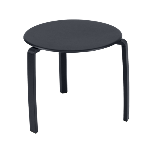 Fermob Alizé Low Table Ø48 cm in Anthracite – round outdoor side table in aluminium