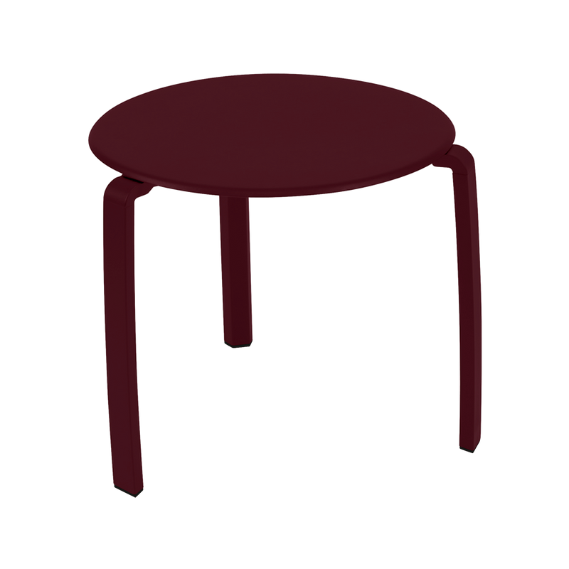 Load image into Gallery viewer, Fermob Alizé Low Table Ø48 cm in Black Cherry – round outdoor side table in aluminium
