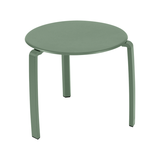 Fermob Alizé Low Table Ø48 cm in Cactus – round outdoor side table in aluminium