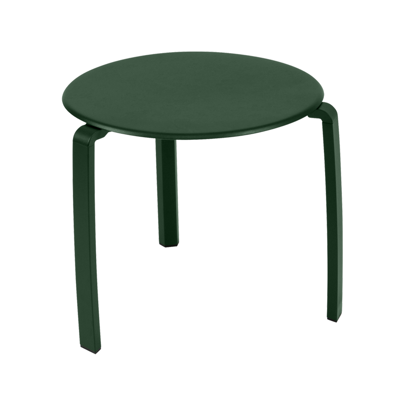 Load image into Gallery viewer, Fermob Alizé Low Table Ø48 cm in Cedar Green – round outdoor side table in aluminium
