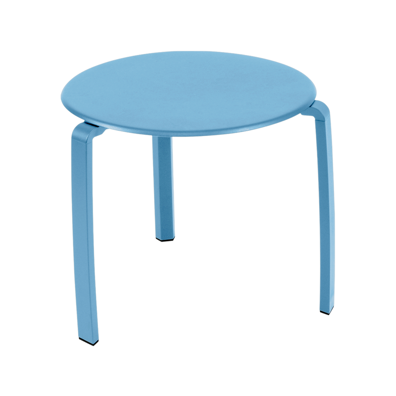 Load image into Gallery viewer, Fermob Alizé Low Table Ø48 cm in Maya Blue – round outdoor side table in aluminium
