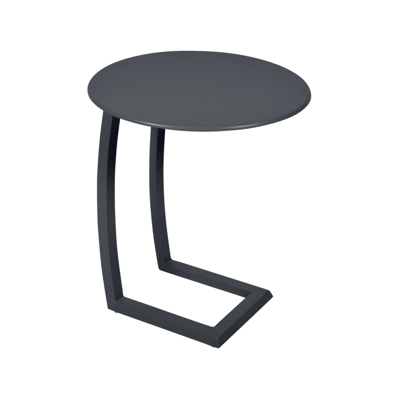 Load image into Gallery viewer, Fermob Alizé Offset Low Table Ø48 cm in Anthracite – offset side table in aluminium
