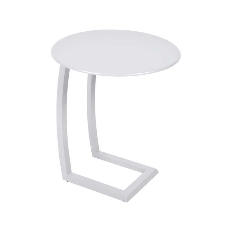 Load image into Gallery viewer, Fermob Alizé Offset Low Table Ø48 cm in Cotton White – offset side table in aluminium
