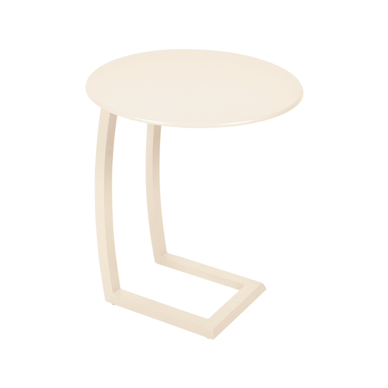 Load image into Gallery viewer, Fermob Alizé Offset Low Table Ø48 cm in Latte Beige – offset side table in aluminium
