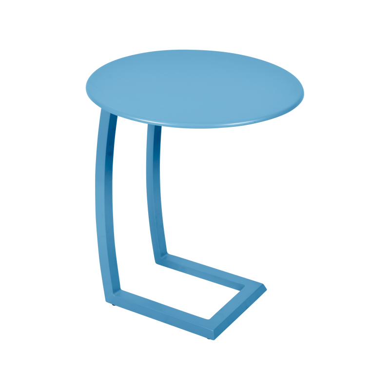 Load image into Gallery viewer, Fermob Alizé Offset Low Table Ø48 cm in Maya Blue – offset side table in aluminium
